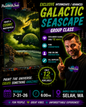 GROUP Painting Class - 6pm - Galactic Seascape with PaintWithJosh Friday 7-31-26