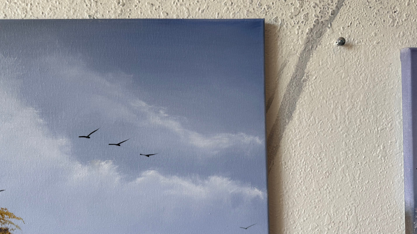 Painting #2447 - 16x20" Canvas - Fence Post painted 5-19-26