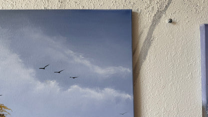 Painting #2447 - 16x20" Canvas - Fence Post painted 5-19-26