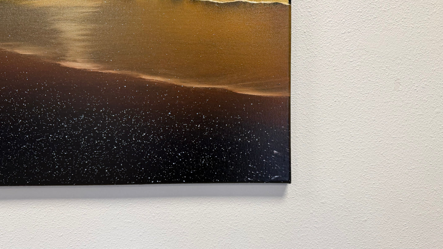 Painting #2520 - 16x20" Canvas - Washington Coast Seascape painted 7-19-26
