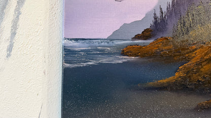 Painting #2484- 16x20" Canvas - Pacific Northwest Seascape painted 6-12-26