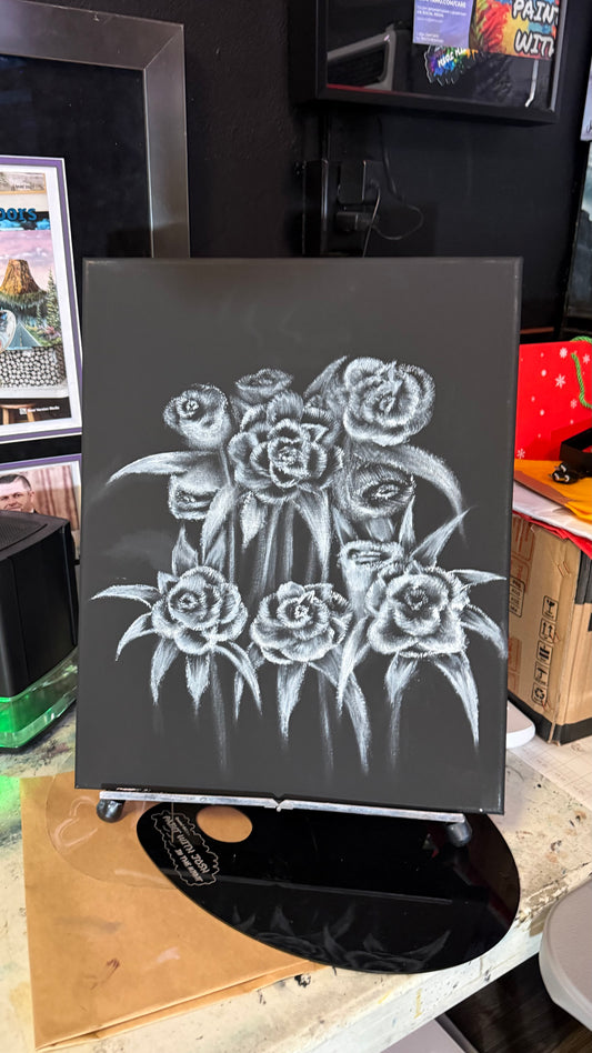 16x20" Color Your Own Canvas - Rose Bouquet