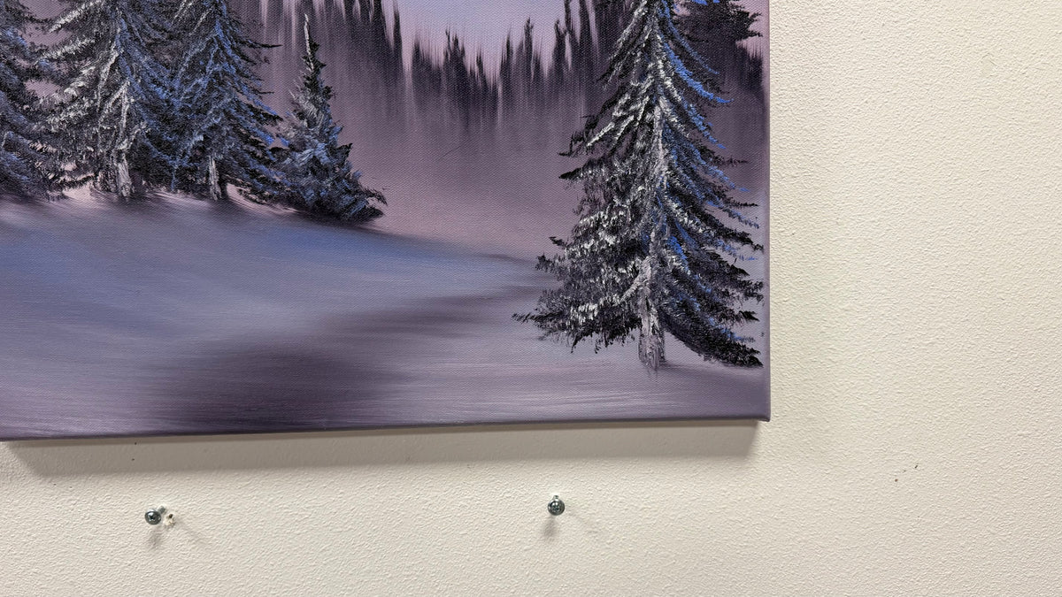 Painting #2658 - 20x24" Canvas - Winter Landscape painted 10-22-26