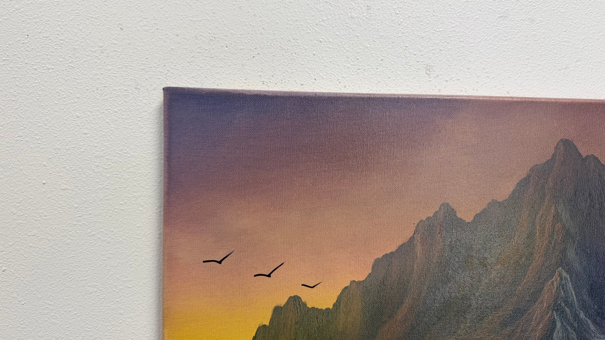 Painting #2582 - 16x20" Canvas - Mountain Landscape by Josh and Dani painted 9-5-26