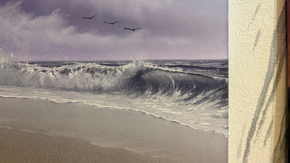 Painting #2315 - 24x24" Pro Series Canvas - Crashing Wave Seascape painted 3-2-26