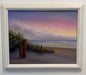 Painting #2576 - 16x20" Framed Canvas - Sunset Seascape painted 8-31-26