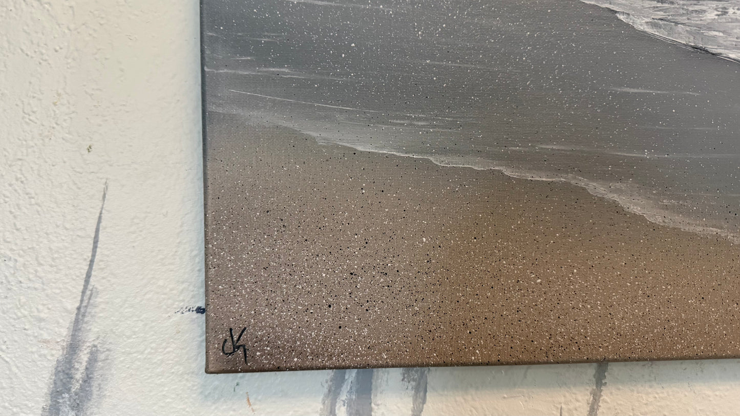 Painting #2336 - 16x20" Canvas - Crashing Wave Seascape painted 3-15-26