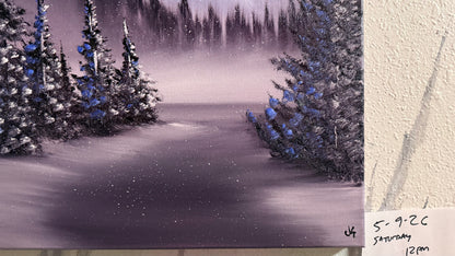 Painting #2411 - 16x20" Canvas - Road To Mt Hood painted 4-25-26