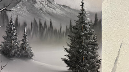 Painting #2167 - 16x20" Canvas - Winter Landscape painted 12-1-25