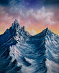 Painting # by Dani from Happily Painted - 16x20" Canvas - Sunset Mountain Landscape