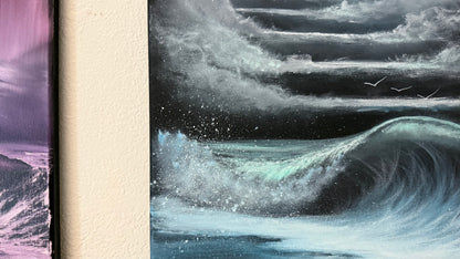 Painting #2391 - 16x20" Canvas - Stairway to Heaven Seascape painted 4-16-26