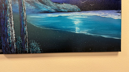 Painting #2524 - 16x20" Canvas - Coastal Seascape painted 7-23-26