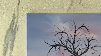 Painting #2179 - 16x20" Canvas - Solitary Tree Landscape painted 12-10-25