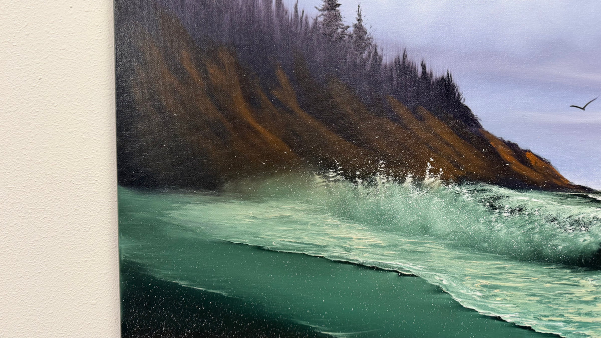 Painting #2664 - 18x24" Canvas - West Coast Seascape painted 10-26-26
