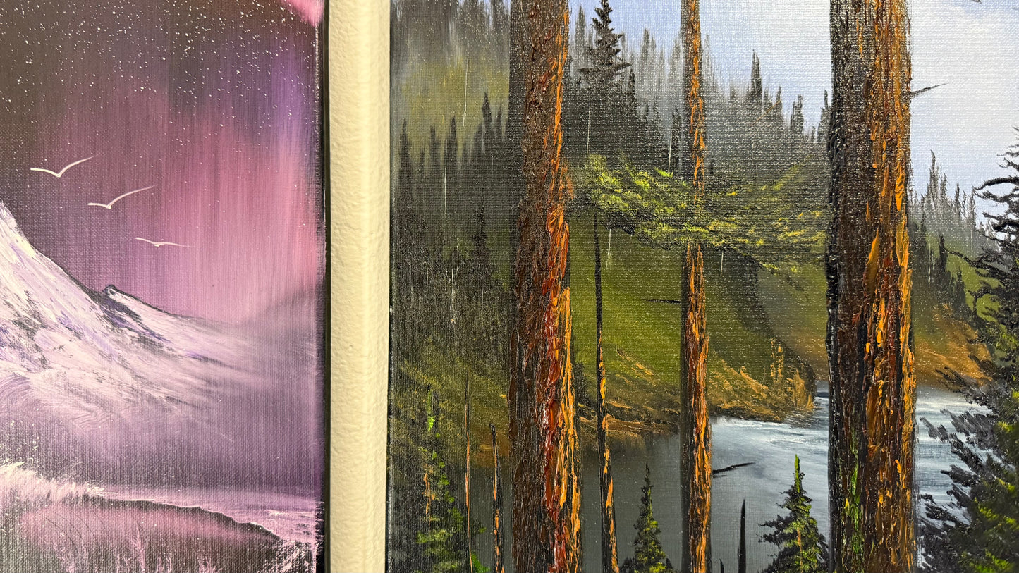 Painting #2402 - Tree's A Crowd - 16x20" Canvas - Pacific Northwest Seascape painted 4-20-26