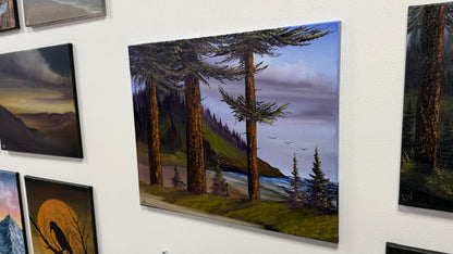 Painting #2646 - 20x24" Canvas - Pacific Northwest Seascape painted 10-12-26