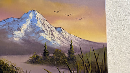 Painting #2359 - 16x20" Canvas - Sunset Landscape painted 3-27-26