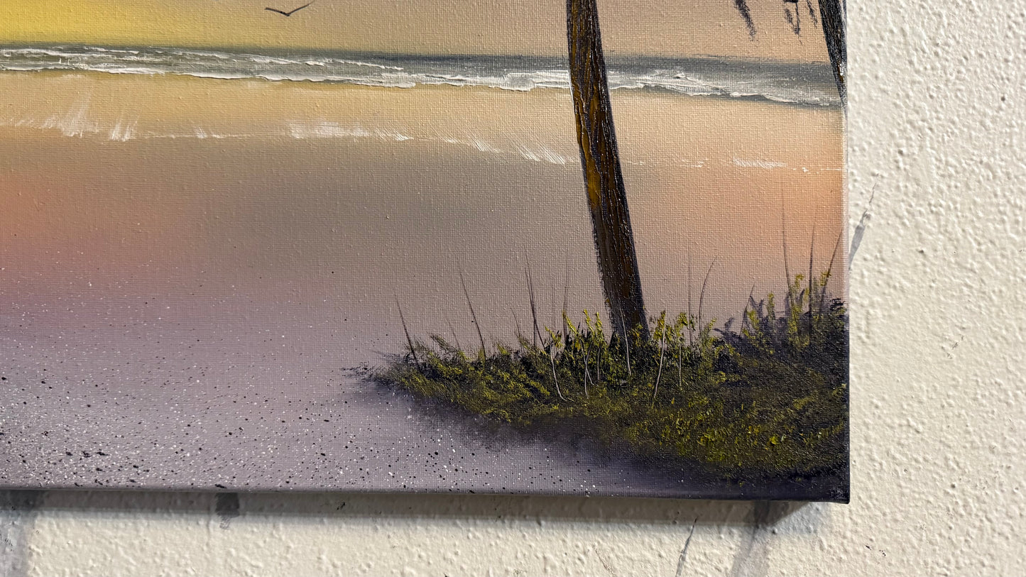 Painting #2244 - 16x20" Canvas - Tropical Seascape painted 1-18-26