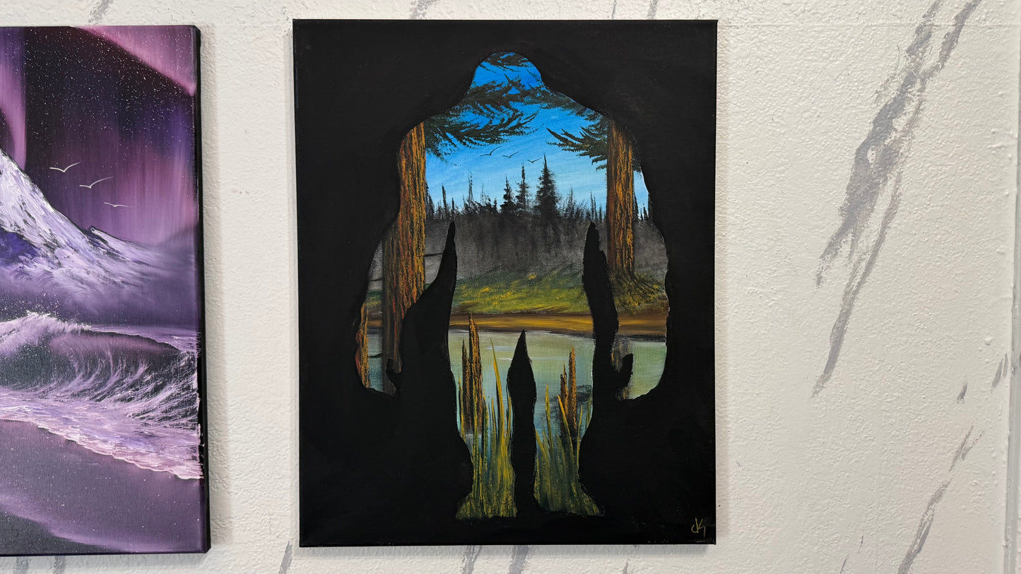 Painting #2381 - Bigfoot Landscape painted 4-10-26