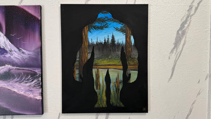 Painting #2381 - Bigfoot Landscape painted 4-10-26