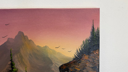 Painting #2561 - 16x20" Canvas - Acrylic and Oil Landscape with Josh and Dani painted 8-23-26