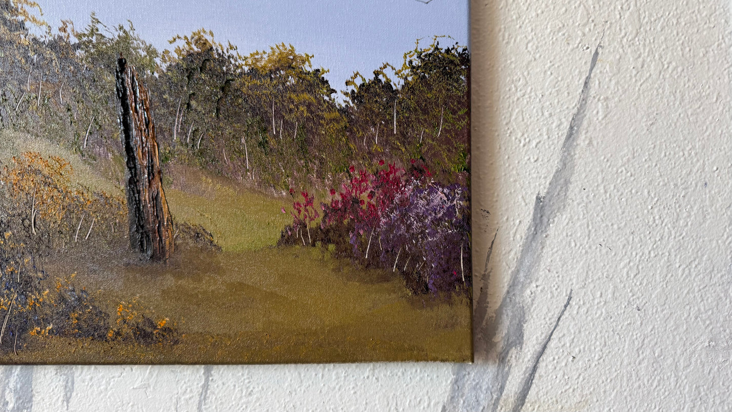 Painting #2447 - 16x20" Canvas - Fence Post painted 5-19-26