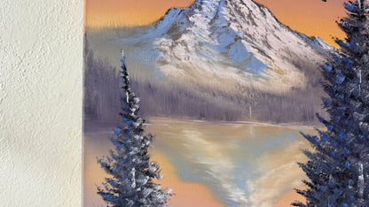 Painting #2171 - 16x20" Canvas - Trillium Lake Mt Hood painted 12-5-25