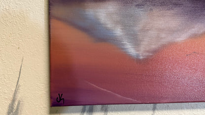 Painting #2191 - 16x20" Canvas - Trillium Lake Reflection painted 12-15-25