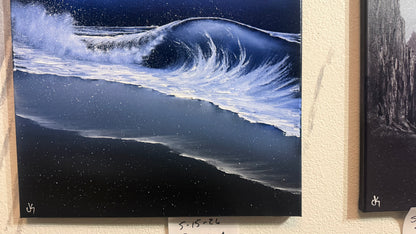 Painting #2408 - 16x20" Canvas - Crashing Wave Seascape painted 4-24-26