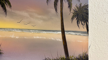 Painting #2244 - 16x20" Canvas - Tropical Seascape painted 1-18-26