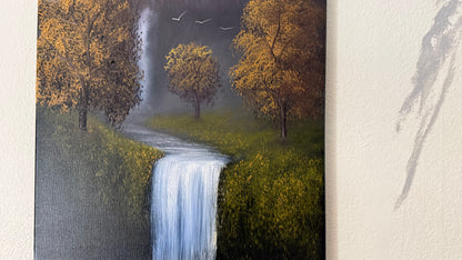 Painting #2340 - 16x20" Canvas - Orchard Falls painted 3-17-26