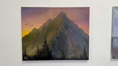 Painting #2582 - 16x20" Canvas - Mountain Landscape by Josh and Dani painted 9-5-26
