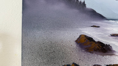 Painting #2067 - 16x20" Canvas - Heceta Beach Seascape painted 9-21-25