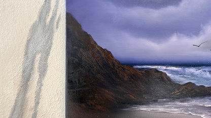 Painting #2208 - 16x20" Canvas - Night Seascape painted 12-29-25