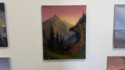 Painting #2561 - 16x20" Canvas - Acrylic and Oil Landscape with Josh and Dani painted 8-23-26