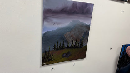Painting #2620 - 20x24" Canvas - Mountain Landscape painted by Josh and Dani 9-26-26