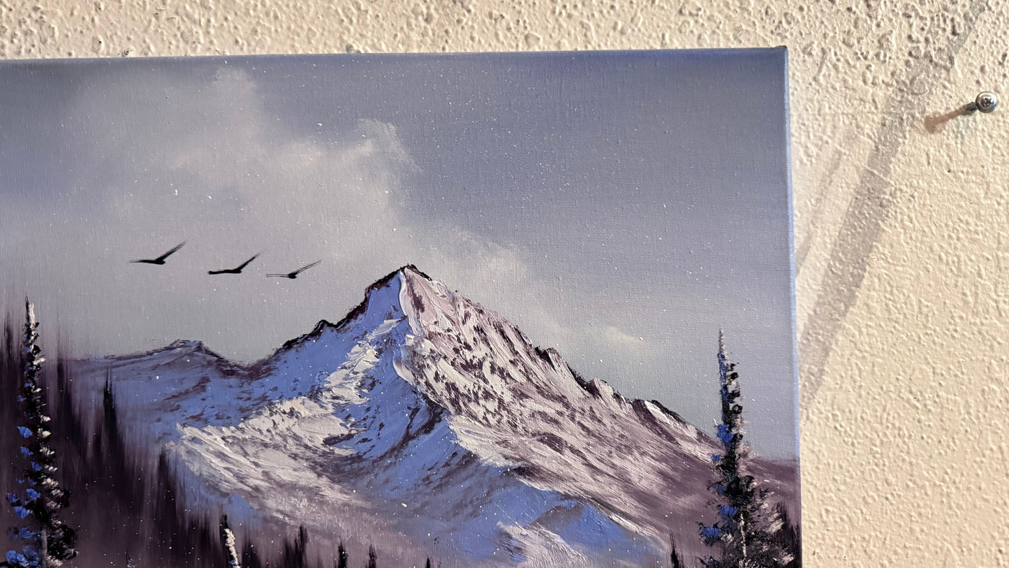 Painting #2411 - 16x20" Canvas - Road To Mt Hood painted 4-25-26