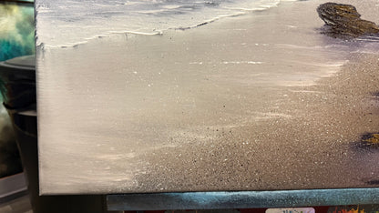 Painting #2083 - 22x28" Canvas - Oregon Coast Seascape painted 10-3-25