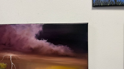 Painting #2636 - 20x24" Canvas - Sunset Midwest Landscape painted 10-3-26