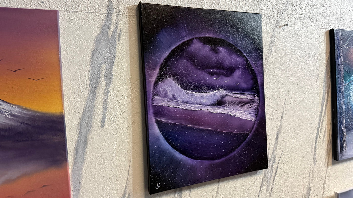 Painting #2254 - 16x20" Canvas - Portal Seascape painted 1-24-26