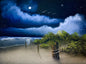 Painting #2426 - 18x24" Canvas - Night Dune Seascape painted 5-4-26
