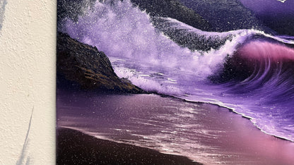 Painting #2147 - 20x24" Canvas - Crashing Wave Seascape painted 11-15-25