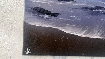 Painting #2153 - 16x20" Canvas - Night Seascape painted 11-18-25