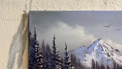 Painting #2272 - 16x20" Canvas - Winter Landscape painted 2-5-26