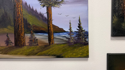 Painting #2646 - 20x24" Canvas - Pacific Northwest Seascape painted 10-12-26
