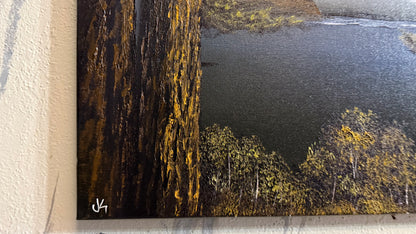 Painting #2323 - 18x24" Canvas - Oregon Coast Seascape With Ponderosa Pines painted 3-7-26