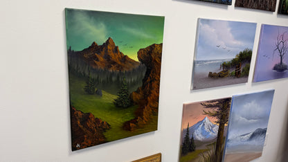 Painting #2556 - 18x24" Canvas - Sunset Mountain Landscape painted 8-19-26