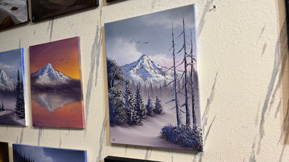 Painting #2257 - 18x24" Canvas - Winter Landscape painted 1-25-26