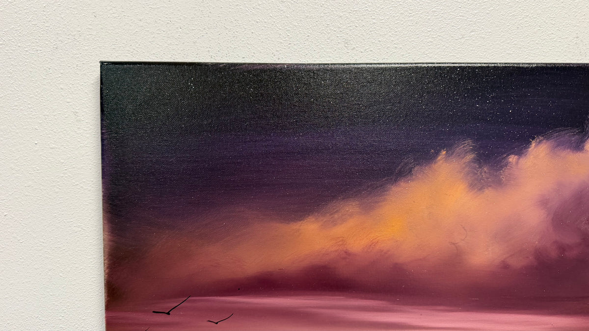 Painting #2642 - 20x24" Canvas - Sunset Landscape painted 10-9-26