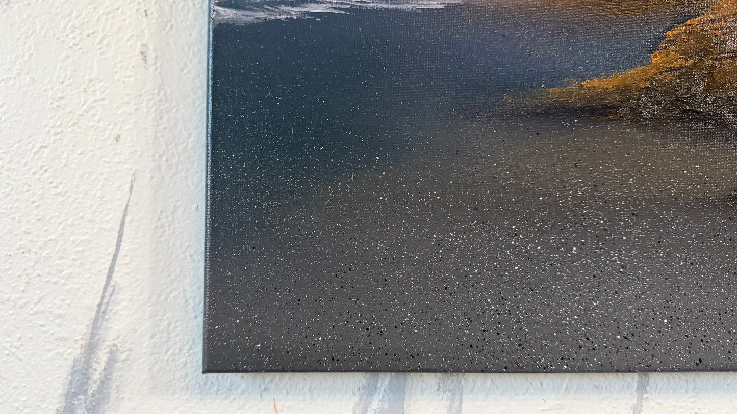 Painting #2484- 16x20" Canvas - Pacific Northwest Seascape painted 6-12-26